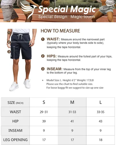 Vista 7 de SPECIALMAGIC Men's Shorts Casual Running Shorts Workout Gym Shorts Mens Shorts Athletic