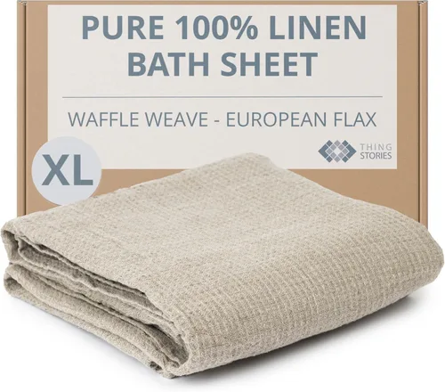 Vista 11 de Pure Linen - Juego de 2 toallas de baño pequeñas de 20 x 40 pulgadas de secado rápido para pieles sensibles, toallas finas para baño, toalla ligera