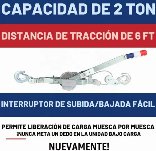 Vista 4 de American Power Pull - Elevador de potencia de 2 toneladas de 6 pies (72A), estándar - Fabricado en Estados Unidos