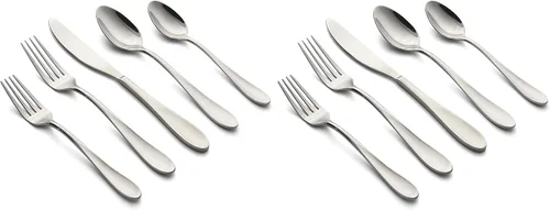 Vista 4 de Cambridge Silversmiths Whisper Mirror - Juego de cubiertos de 20 piezas, servicio para 4