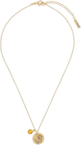 Vista 2 de DEMDACO - Collar de metal chapado en oro con piedra natal de mes