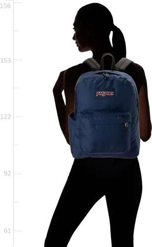Vista 3 de JanSport SuperBreak - Mochila ligera para la escuela, Marino), JS0A4QUT