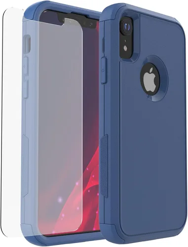 Vista 9 de X-belmox Funda para iPhone XR [a prueba de caídas] [a prueba de golpes] Funda de protección contra caídas de servicio pesado de 3 capas para iPhone