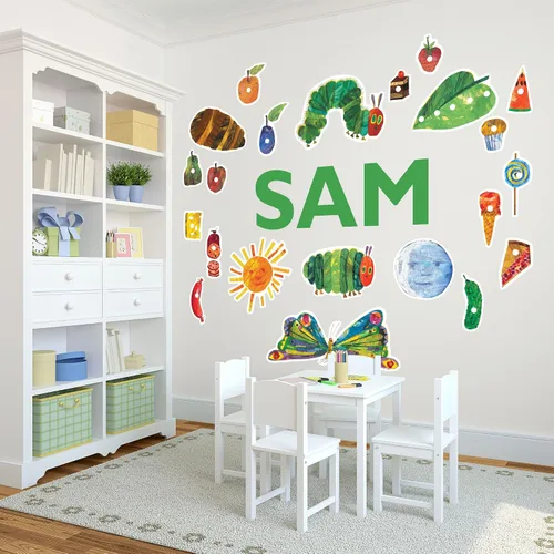 Vista 11 de Oliver's Labels Calcomanía de Pared Personalizada Premium de Tamaño Real para Decoración de Habitación de Niños - Despegar y Pegar, Extraíble