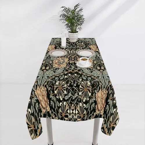 Vista 216 de Mantel Floral Retro de Pájaros, Diseño Original Bohemio William Morris Estampado Cubierta de Mesa para Hogar Picnic Fiesta Comedor Cocina William
