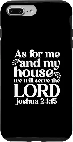 Vista 9 de iPhone 13 Pro Max As For Me and My House We Will Serve The Lord Bible Verse Case