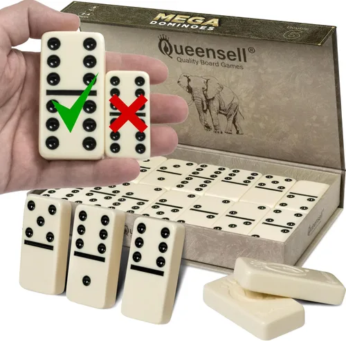 Vista 9 de Queensell Juego de dominó para adultos – Dominó – Juegos de mesa clásicos, juegos familiares de dominó dobles 6 para niños y adultos – Juego