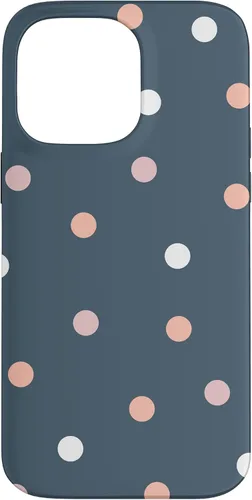Vista 20 de iPhone 16 Polka Dot Gris Pastel Colorido, Mujeres Y Niñas Funda De Lunares
