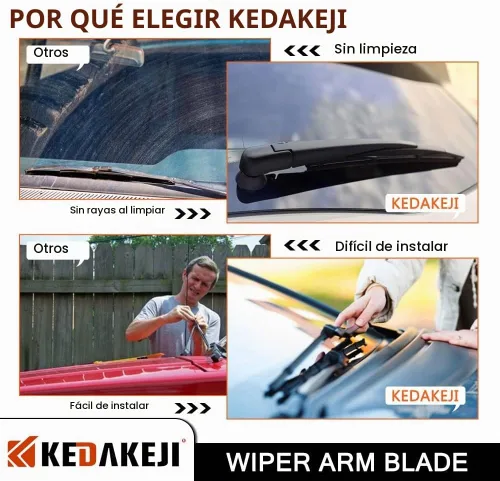 Vista 7 de Juego de limpiaparabrisas trasero compatible con Nissan Rogue 2014-2018 compatible con Nissan Pathfinder 2013-2018 Nissan Rogue 2014-2018