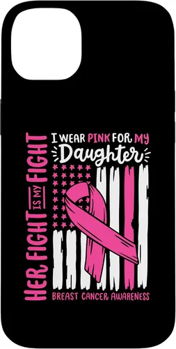 Vista 15 de Breast Cancer Flag I Wear Pink Daughter Her Fight My Fight Case for iPhone 17
