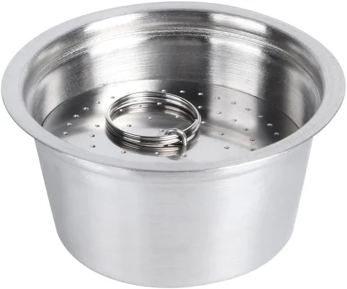 Vista 9 de Oumefar Relleno de café recargable, cápsulas de café reutilizables de acero inoxidable con tapa de silicona, taza de cápsula de café recargable