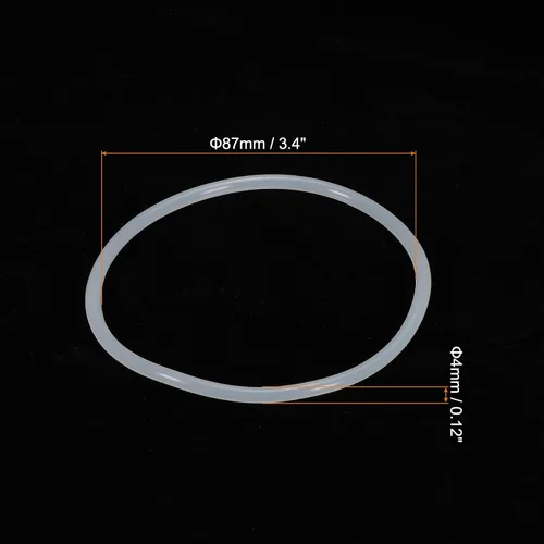 Vista 2 de MECCANIXITY Juntas tóricas para filtro de agua de 10 pulgadas, 3.425 x 0.157 in, juntas tóricas de repuesto de silicona, color blanco, paquete de 5