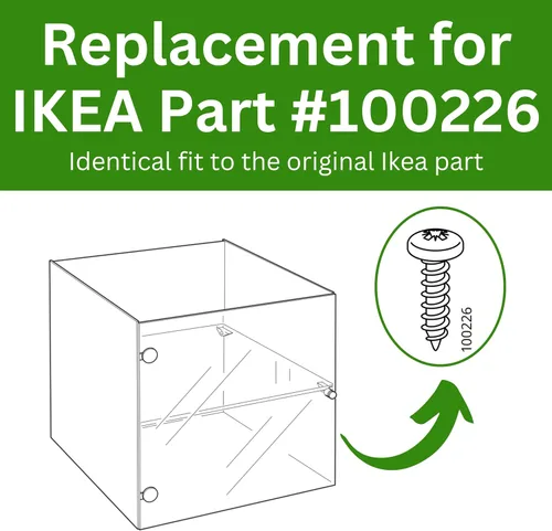 Vista 2 de Spare Hardware Parts Repuesto para tornillo de muebles IKEA TRX plano para aglomerado - Parte #100226 Tornillo de aglomerado M5.0-2.2×20 Rosca