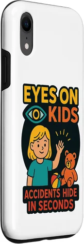 Vista 3 de Eyes on Kids Child Safety Gift for Moms, Granny, Grandad Case for iPhone XR