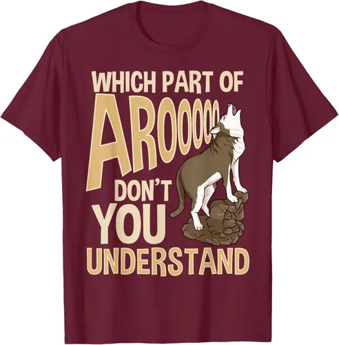 Vista 14 de What Part Of Aroooo Don't You Understand Husky - Camiseta para perro, Negro, S