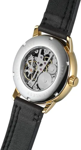 Vista 4 de FORSINING Reloj de pulsera mecánico de estilo deportivo analógico para hombre con correa de cuero