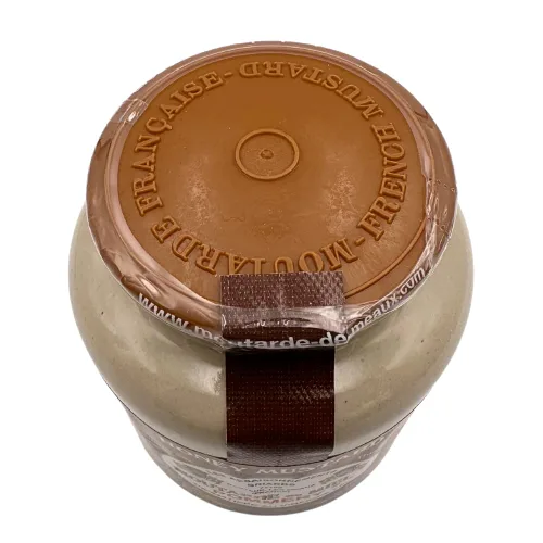 Vista 4 de Pommery Mostaza francesa de grano entero con miel en una olla - Moutarde de Meaux, 8.8 onzas