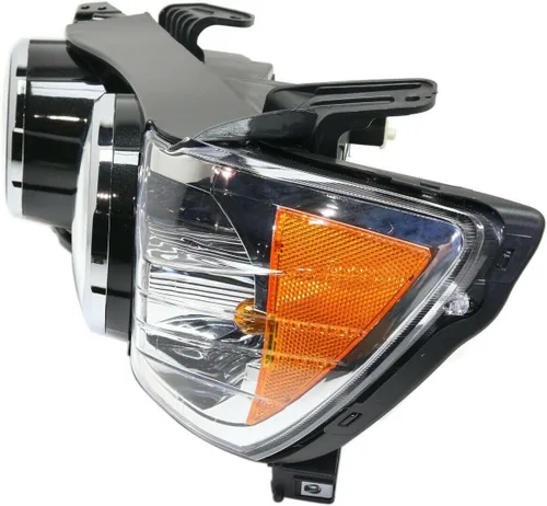 Vista 2 de Faro delantero izquierdo negro lente transparente para Chevrolet