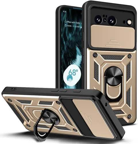 Vista 136 de Compatible con Tecno Pova Neo 2 Bracket Shell, con cubierta deslizante para lente de cámara compatible con Tecno Pova Neo 2 LG6n Case Negro