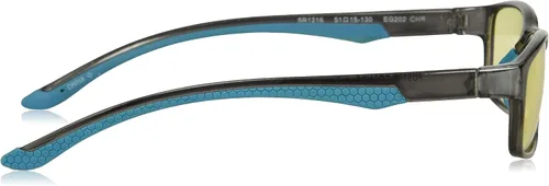 Vista 3 de Foster Grant Gafas de sol rectangulares EG07 Gamer, grisamarillo, 3.150in, GrisAmarillo, 80 mm