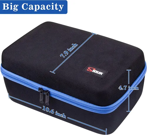Vista 3 de SIQUK Estuche de Almacenamiento de Dados de Gran Capacidad Caja de Dados con Bandeja Ranurada Extraíble Doble y Asa, Organizador Soporte de Dados