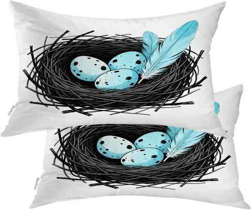 Vista 60 de Abstract Geometric Forms Throw Pillow Covers, Aesthetic Modern Art Cushion Cases Digital Blended Hidden Zipperl Decorative Pillow Covers Square