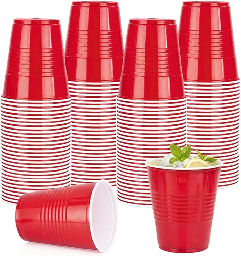 Vista 30 de WELLIFE 50 vasos de plástico dorados de 12 onzas, tazas de fiesta A-Oro
