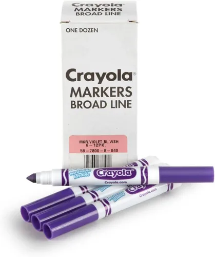 Vista 8 de 12 marcadores de punta gruesa lavables Crayola, Negro