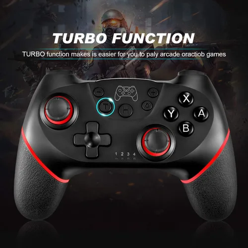 Vista 3 de ASTARRY Controlador inalámbrico Pro compatible con Switch LiteSwitch OLED (rojo)