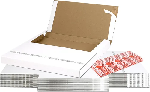 Vista 16 de HORLIMER Paquete de 40 cajas de envío de 5 x 5 x 5, caja de cartón corrugado blanco para correo, embalaje, pequeñas empresas