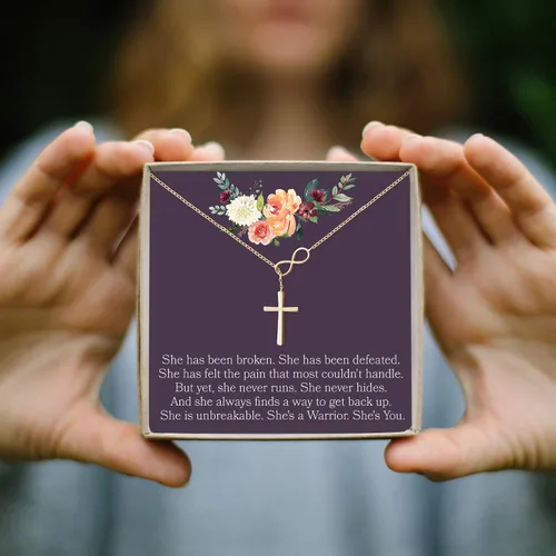 Vista 7 de Dear Ava Collar de regalo para mujeres y niñas, colgante de joyería moderna ajustable, idea de regalo de amor para ella con tarjeta sincera, regalos