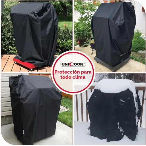 Vista 6 de Unicook Funda para parrilla de 2 quemadores de 32 pulgadas, resistente al agua, cubierta de barbacoa pequeña, resistente a la decoloración