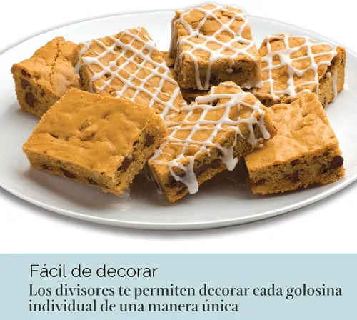 Vista 5 de Chicago Metallic Professional Slice Solutions - Bandeja para brownie, 9 x 13 pulgadas, color gris oscuro