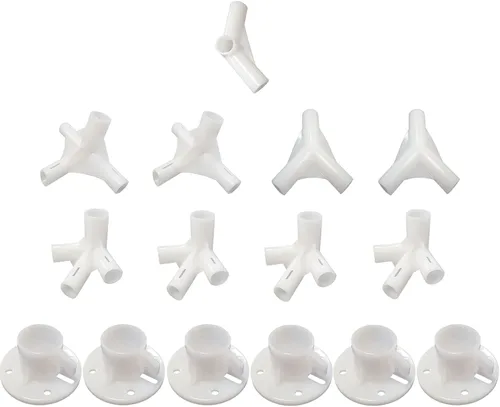 Vista 4 de 20 piezas de repuestos blancos para accesorios de toldo que se adaptan solo a postes con diámetro interior de 25mm/19mm, patas de carpa de patio