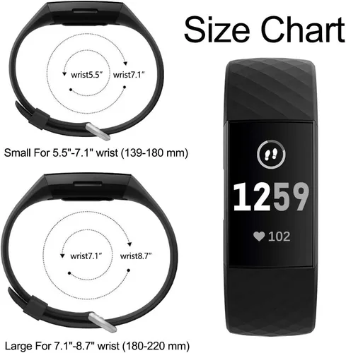 Vista 7 de Hamile - Extensibles compatibles con Fitbit Charge 4 / Fitbit Charge 3 / Fitbit Charge 3 SE, extensible de repuesto impermeable para reloj