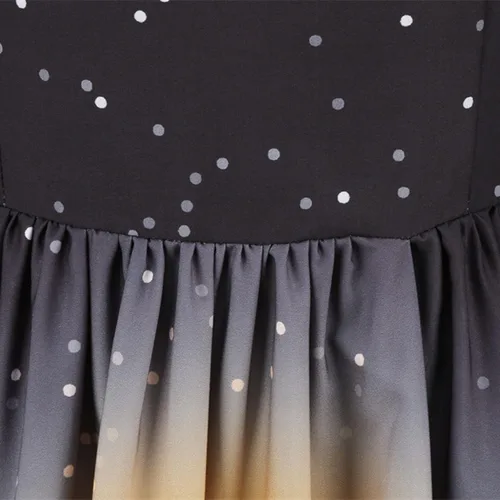 Vista 5 de Disfraces de Halloween para mujer, vestido con cuello en V, manga corta con cremallera y panel de encaje