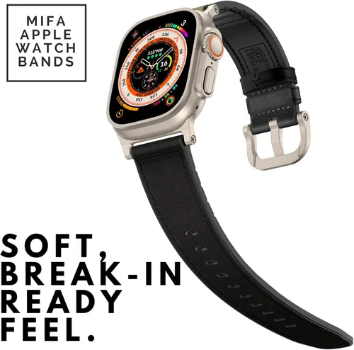 Vista 2 de Compatible con Apple Watch Band de 1.929 in 1.811 in 1.772 in 1.732 in 1.654 in, correas híbridas de silicona Mifa para hombres y mujeres, correa