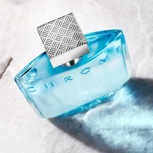 Vista 6 de Azzaro Eau de Toilette cromado, colonia acuática fresca para hombre, fragancia cítrica, amaderada y almizclada, notas frescas de bergamota, uso