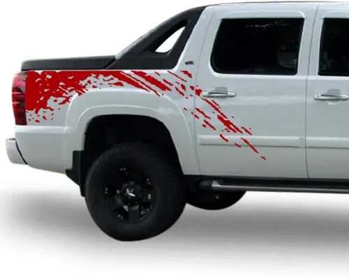 Vista 5 de Bubbles Designs Bed Mud Splash - Adhesivo de vinilo compatible con Chevrolet Avalanche 2007-2013 (negro)