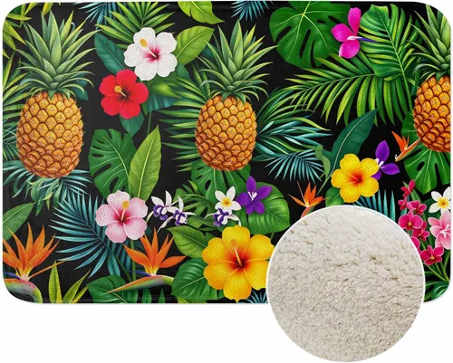Vista 25 de Tapete de baño con flores abstractas para baño, diseño de peonía colorida, crisantemo, loto, magnífica, especial, tapete de baño, tapete de puerta