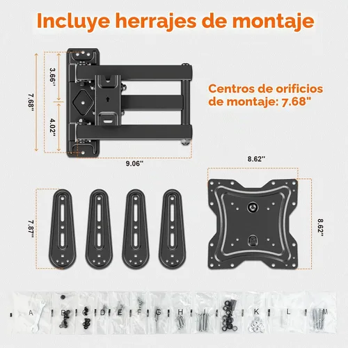 Vista 8 de GRIFEMA Soporte de pared para TV de movimiento completo para televisores