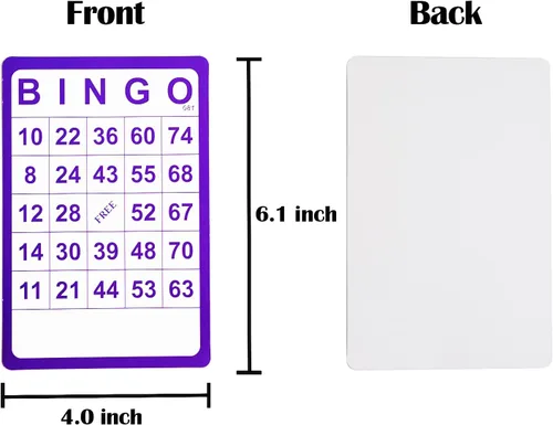 Vista 3 de Yuanhe 100 tarjetas de bingo Resuable Bingo Juego de papel cartulina a granel, 5