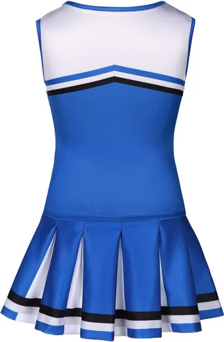 Vista 2 de Koatobbor Girls Cheerleader Costume Cheerleading Outfit Dress for Halloween Party Birthday Gift 3-9Years