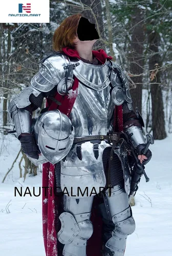 Vista 4 de NauticalMart Disfraz completo de armadura de caballero medieval, tamaño personalizado LARP