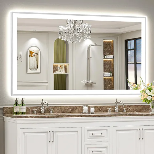 Vista 51 de 24x32 LED Bathroom Mirror, Backlit & Front Lit Lighted Mirror Retroiluminado+luz frontal