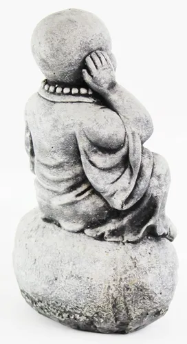 Vista 5 de Escultura concreta de Buda de las estatuas sabias del monje del mal