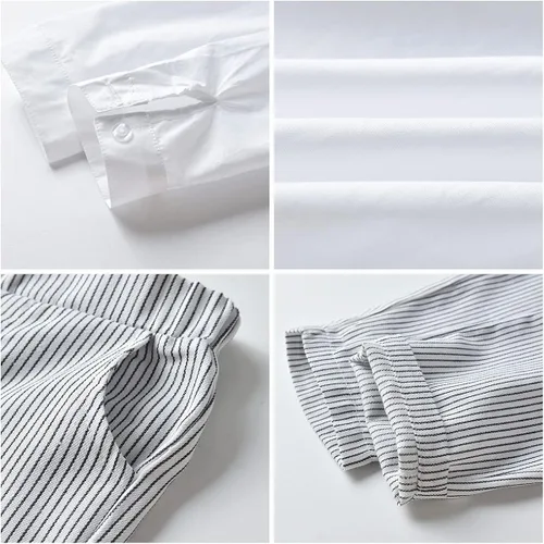Vista 5 de Camisa a rayas para niños pequeños con corbata de moño + pantalones largos con tirantes