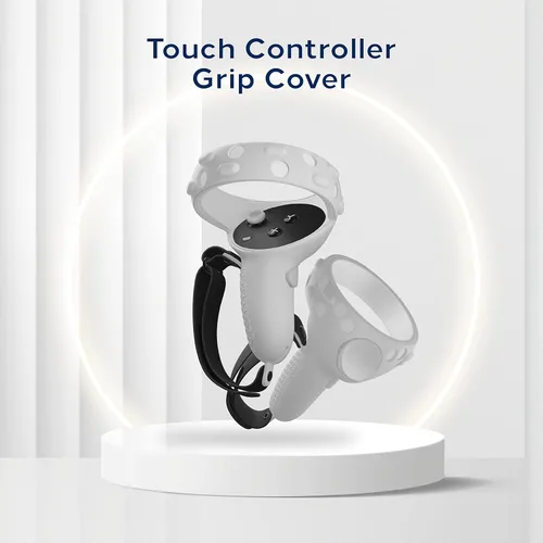 Vista 3 de TNP Controller Grips for Oculus Quest 2 Meta Quest 2 Knuckle Strap White VR Touch Controller Hand Grip Cover Protector Sleeve with Anti-Throw