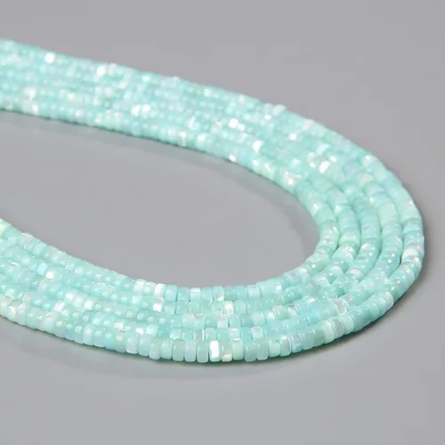 Vista 32 de Los granos naturales del espaciador del tubo del grano de Shell de agua dulce teñidos madre de perlas flojas para la fabricación de la joyería, 1