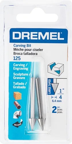 Vista 31 de Dremel 194 Broca de tallado para herramienta rotativa, perfecta para madera, plástico y metales blandos, plata